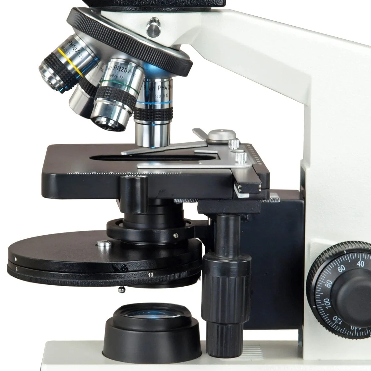 40X-2000X 3MP Digital Integrated Microscope with LED Illumination   4-lens Phase-contrast Turret Kit
