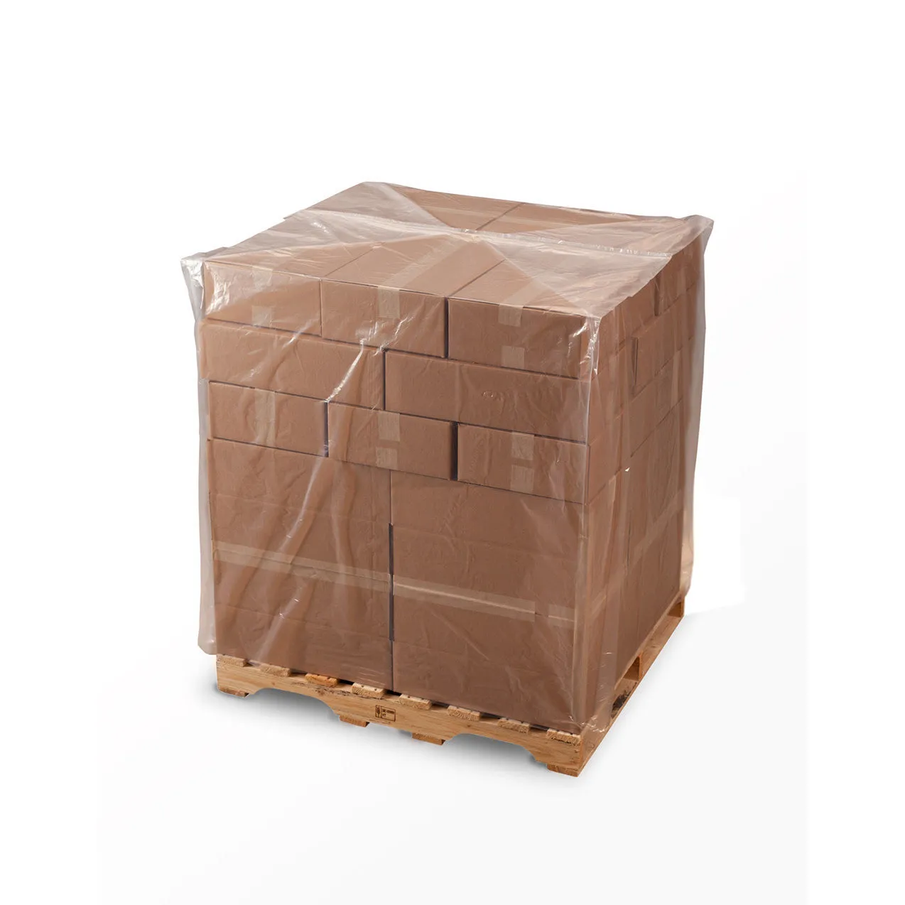 44" x 36" x 108" x 4 mil Clear Eco-Manufactured Plastic Pallet Top Covers (Roll of 25)