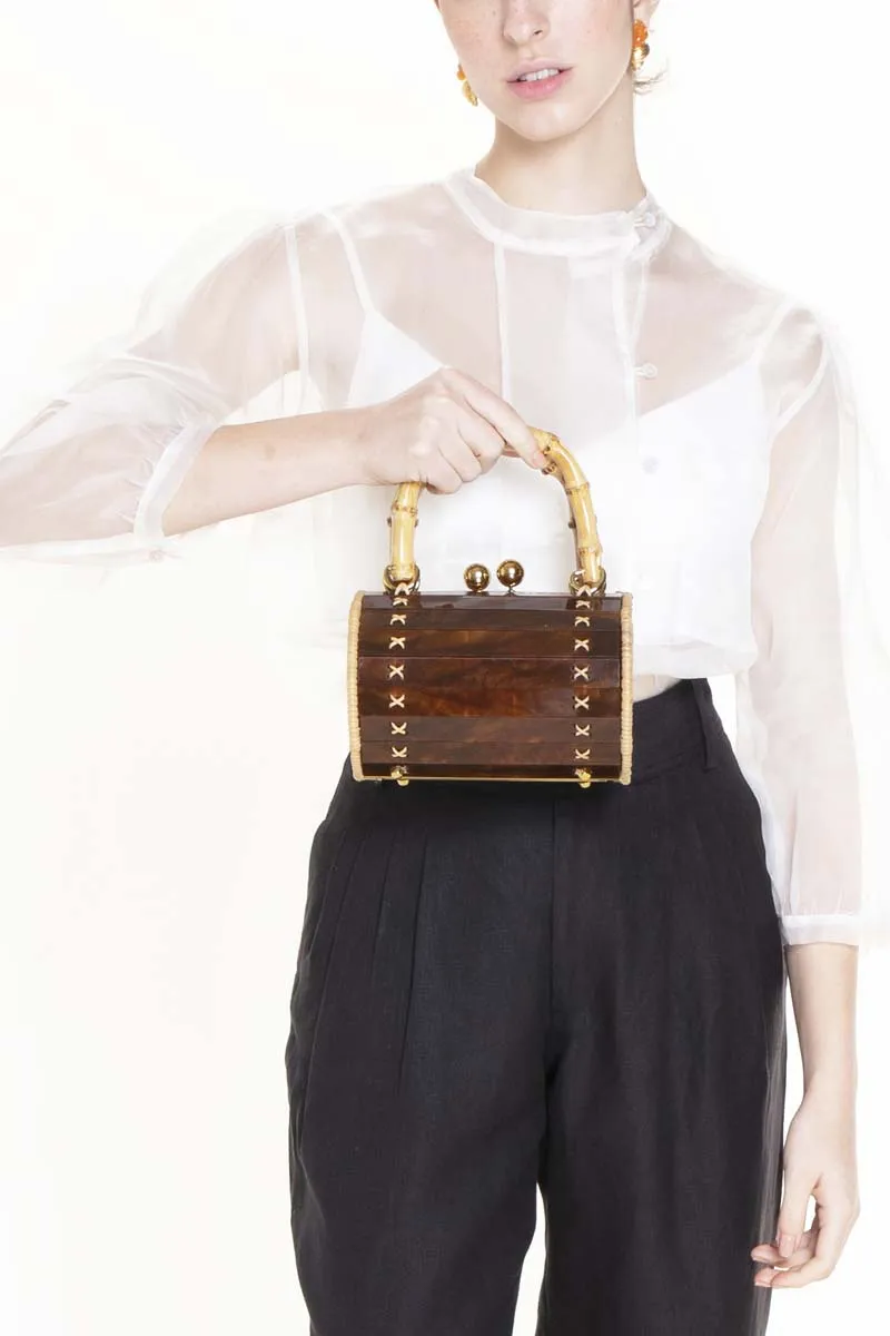 ALIX BAMBU BAG IN TURTLE