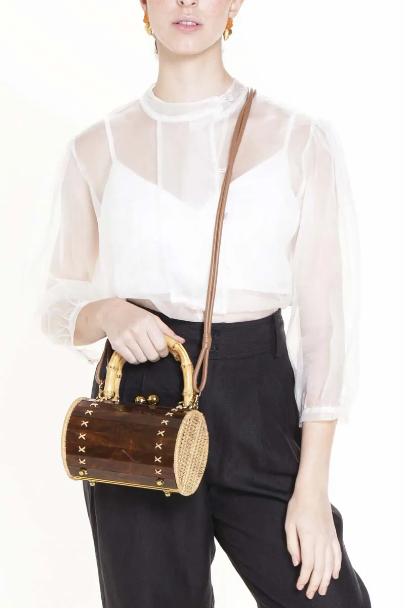 ALIX BAMBU BAG IN TURTLE