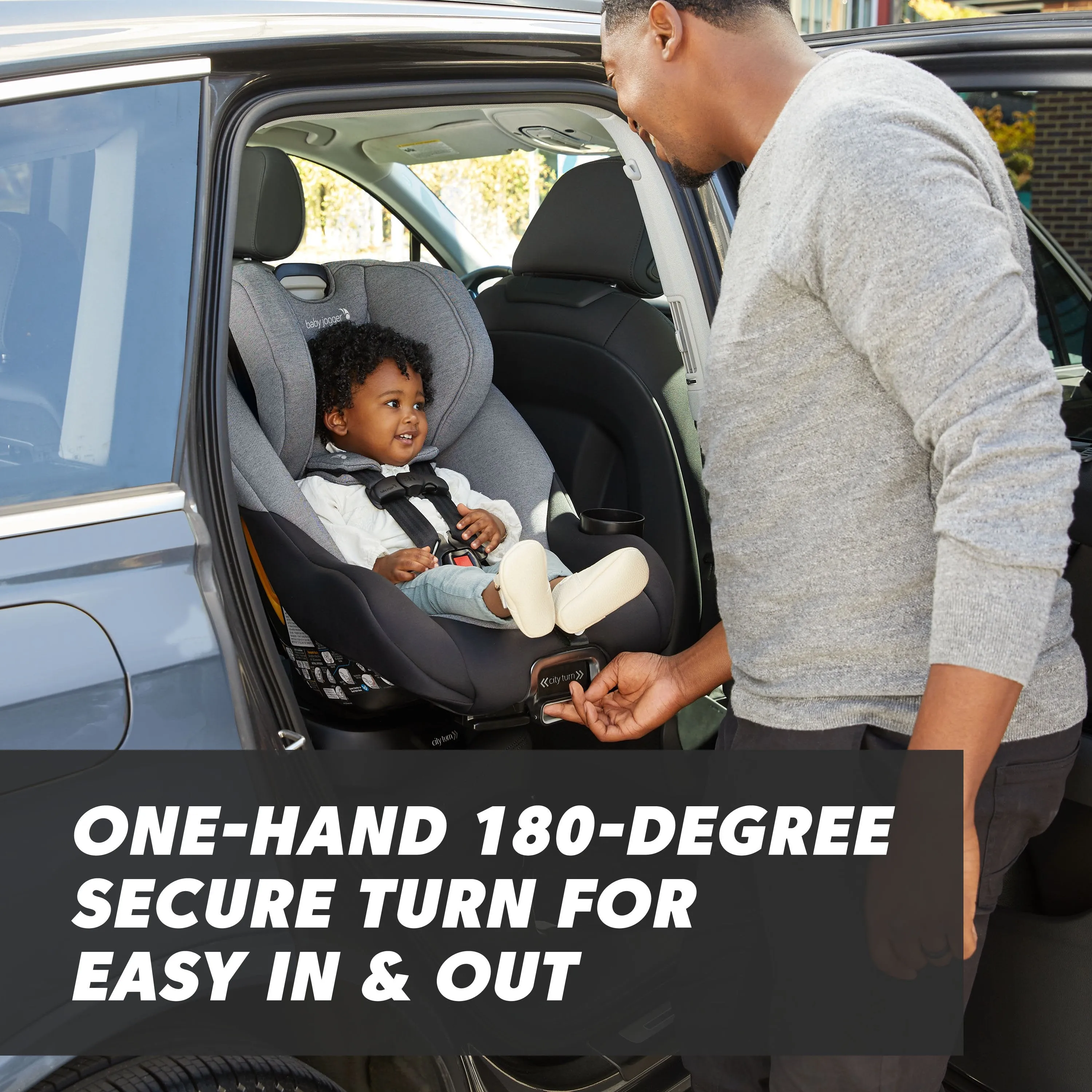 Baby Jogger City Turn Rotating Convertible Car Seat, Paloma Greige