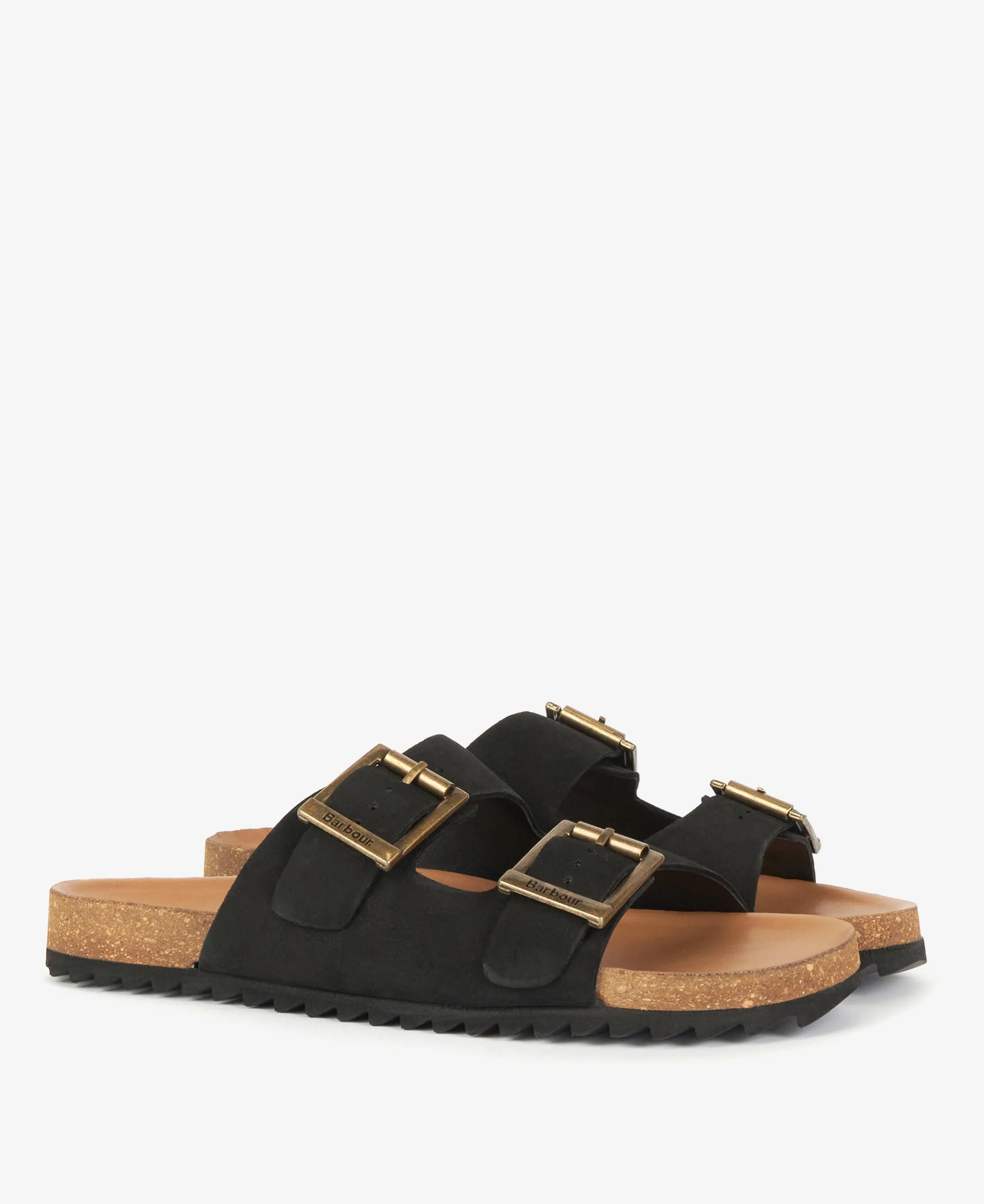 Barbour Allegra Two Strap Buckle Sandal in Black LFO0597