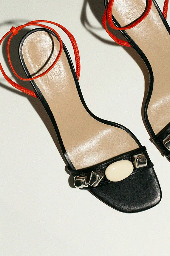 Black & Red Paola Sandal