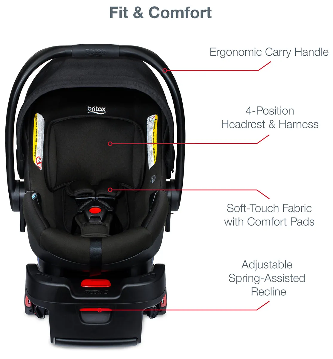 Britax B-Lively & B-Safe Gen2 Travel System - Eclipse Black SafeWash