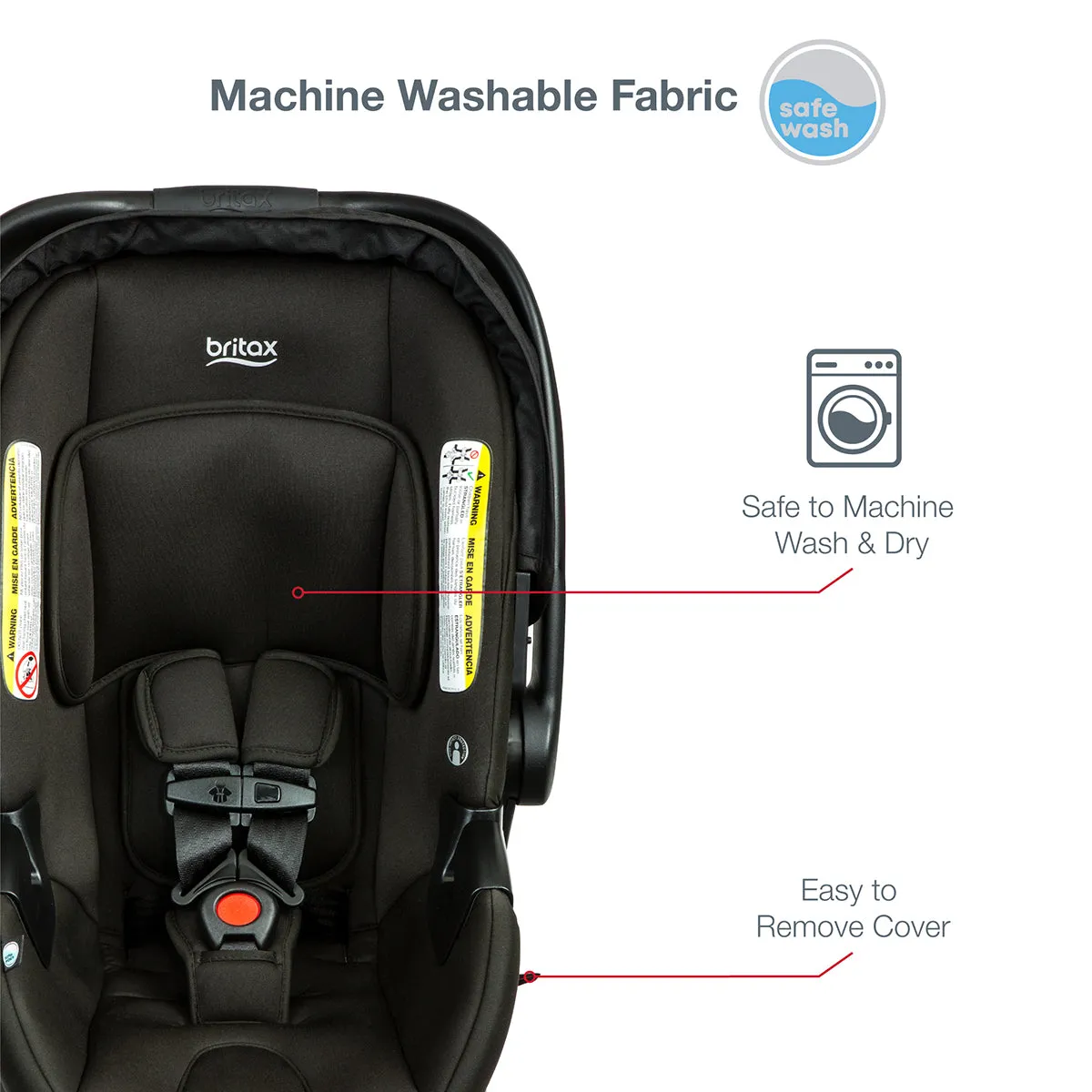 Britax B-Lively & B-Safe Gen2 Travel System - Eclipse Black SafeWash
