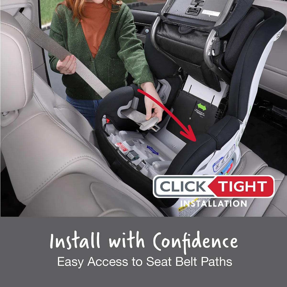 Britax Marathon Clicktight Convertible Car Seat - Mod Ivory (SafeWash)