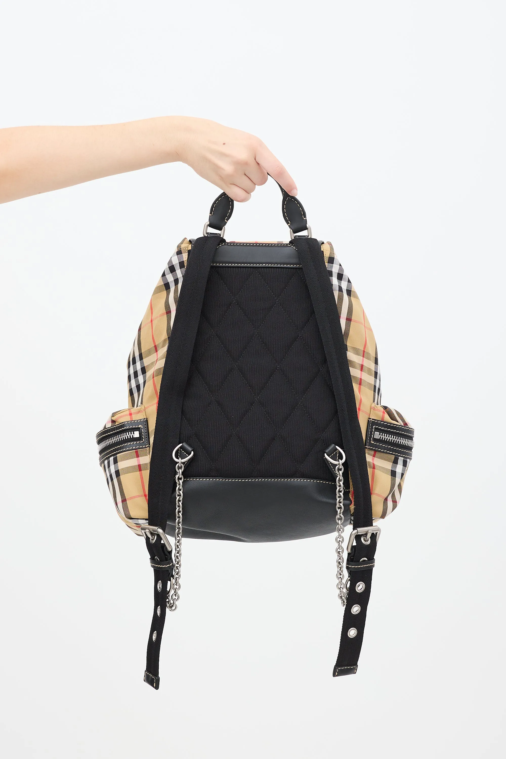 Brown & Multicolour Nova Check Backpack