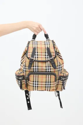 Brown & Multicolour Nova Check Backpack