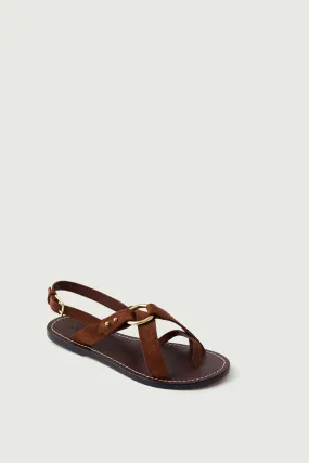 BROWN FLORENCE SANDALS