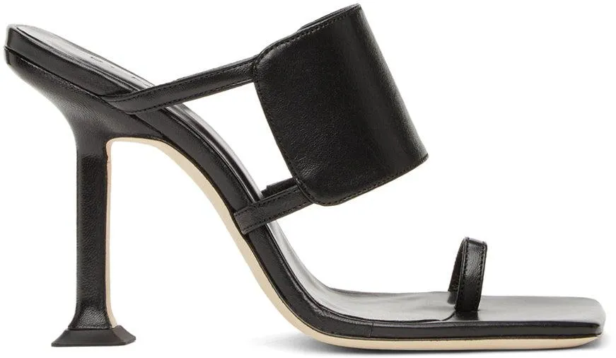 BY FAR Black Gigi Heeled Sandals