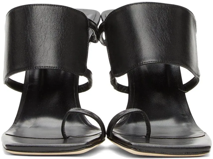 BY FAR Black Gigi Heeled Sandals