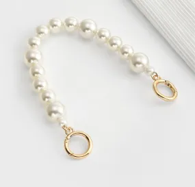 DIY oversized pearl bag chain accessories, handbag straps with short handle chains
