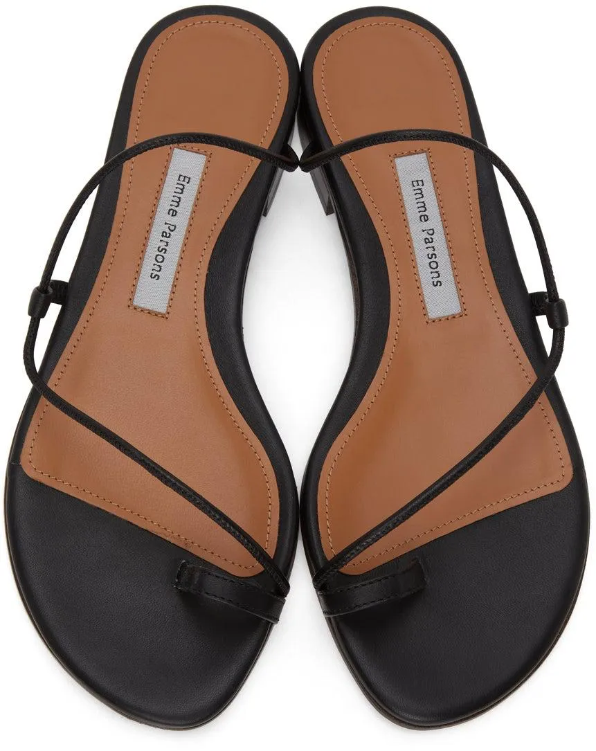 Emme Parsons Black Susan Slide Sandals