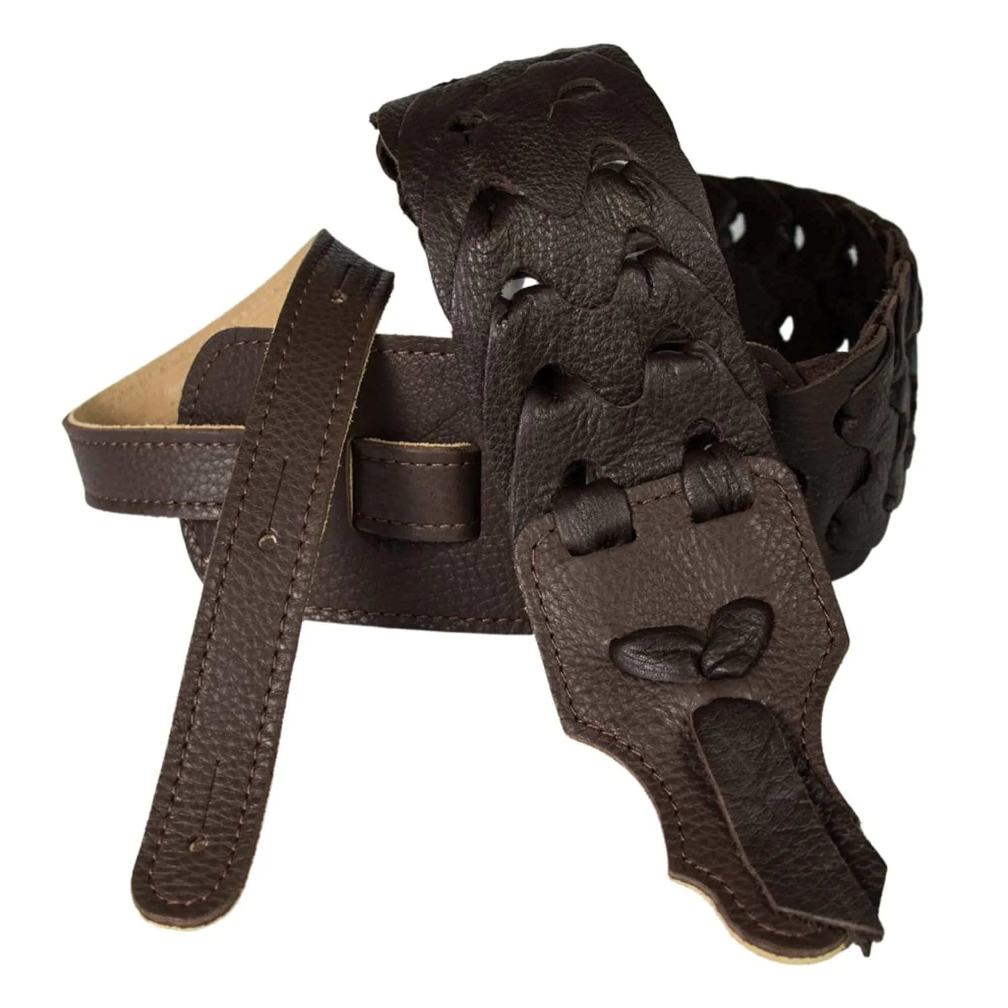 Franklin Strap Link Glove Leather Straps - 3” Garment Leather Links - Chocolate