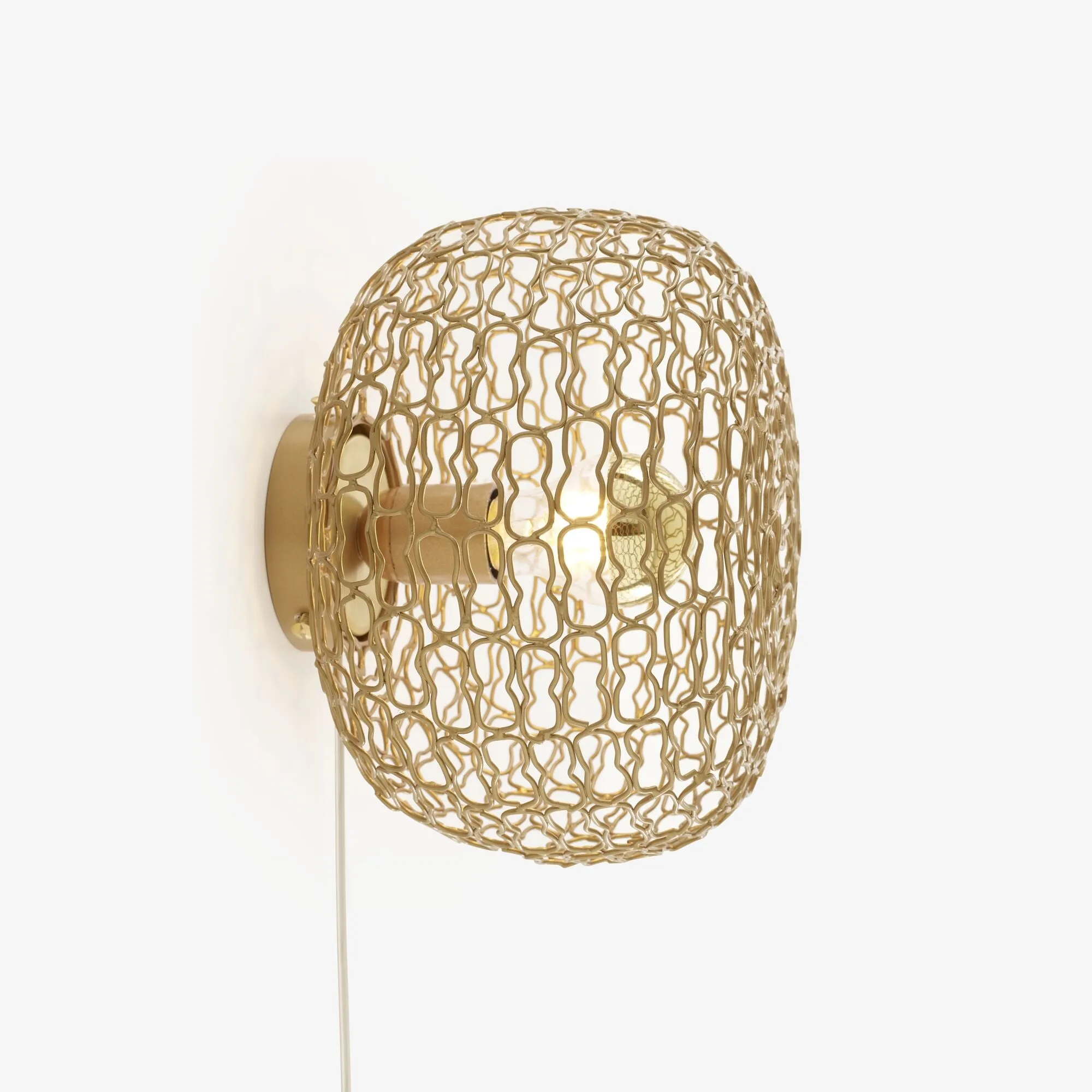 Jali Wall Light Brass Grille