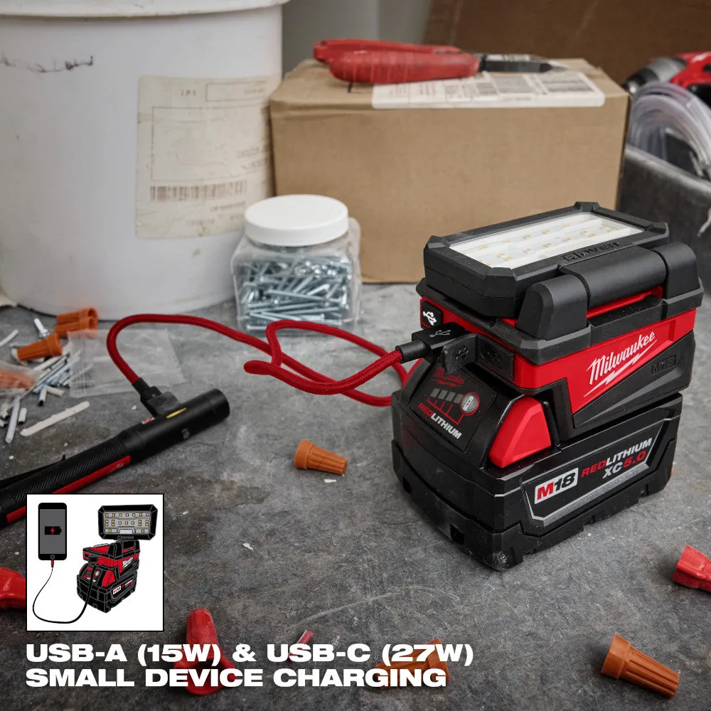 Milwaukee 2359-20 M18 18V ROVER Compact Folding Flood Light - Bare Tool