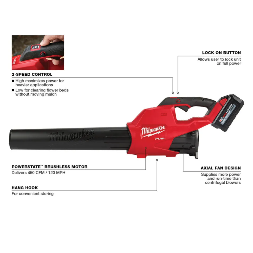 Milwaukee 2724-21HD6 M18 FUEL 18V Blower Kit w/ Extra 6 AH Battery