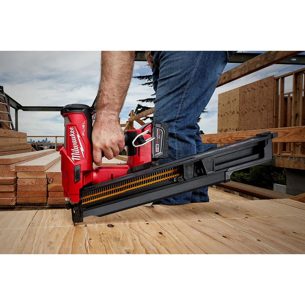Milwaukee 2745-20EM M18 FUEL 18V 30 Degree Framing Nailer w/ EXT Capacity Mag
