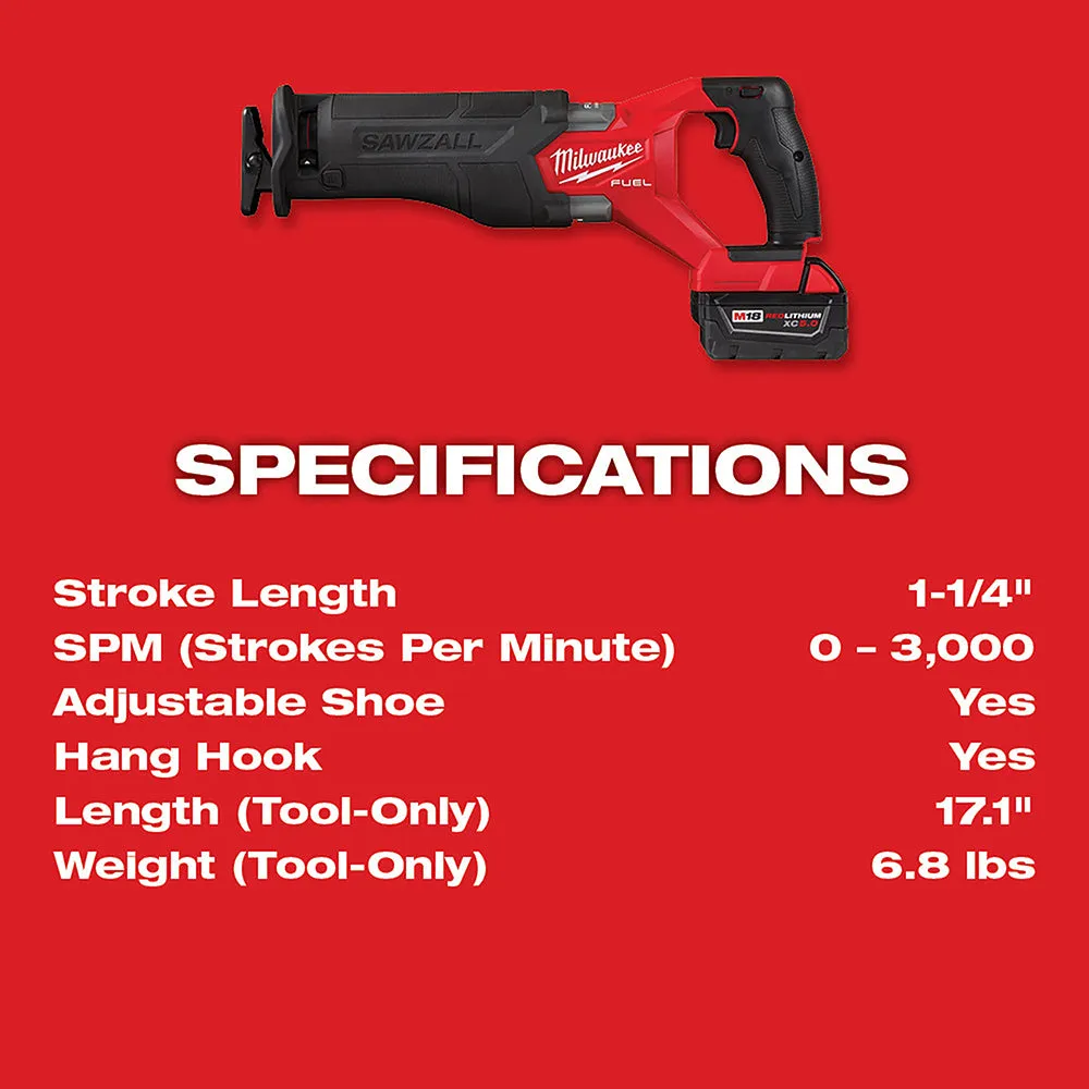 Milwaukee 2821-21MT M18 FUEL 18V SAWZALL / Oscillating Multi-Tool Combo Kit
