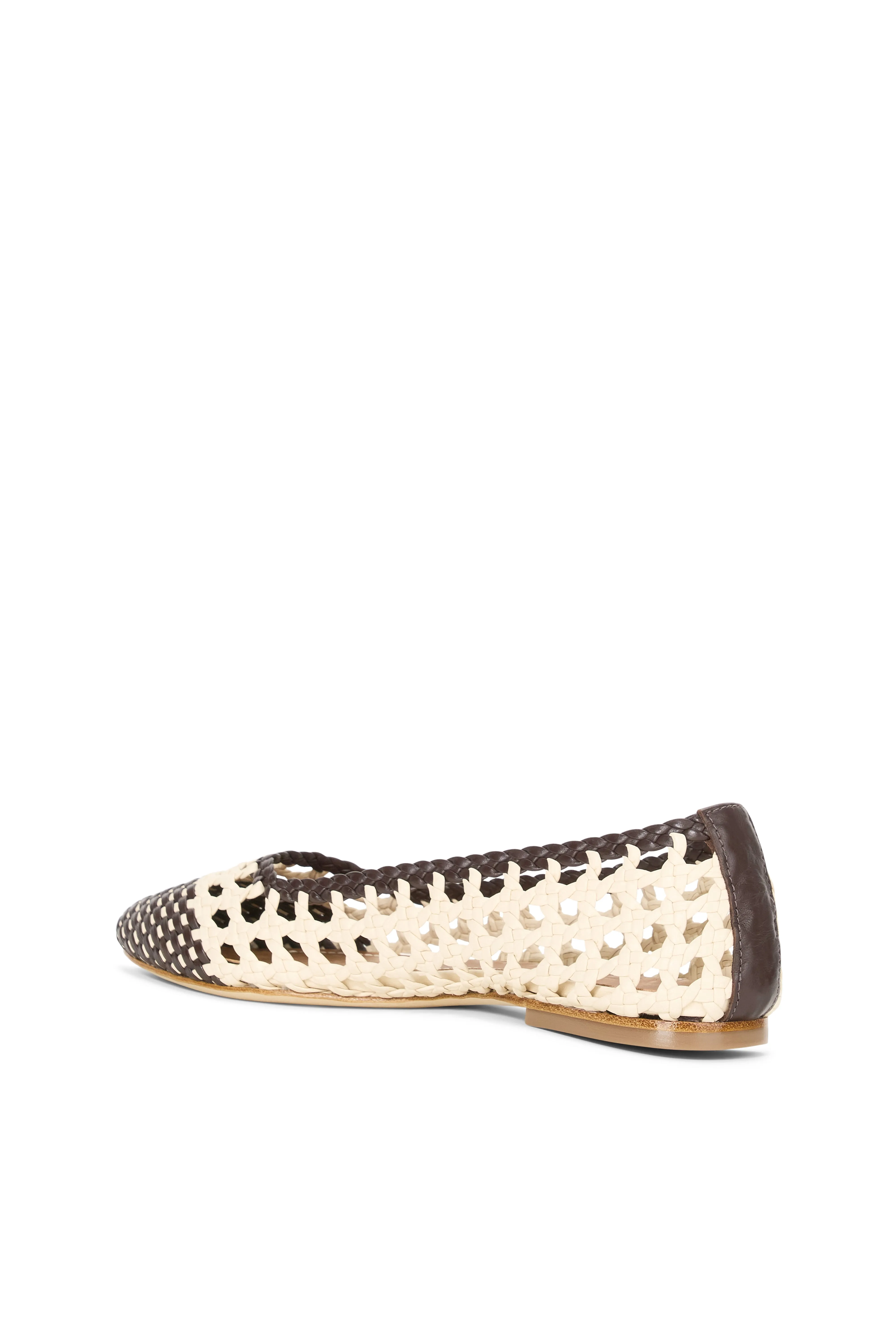 Nell Crochet Ballerina Cream/Espresso