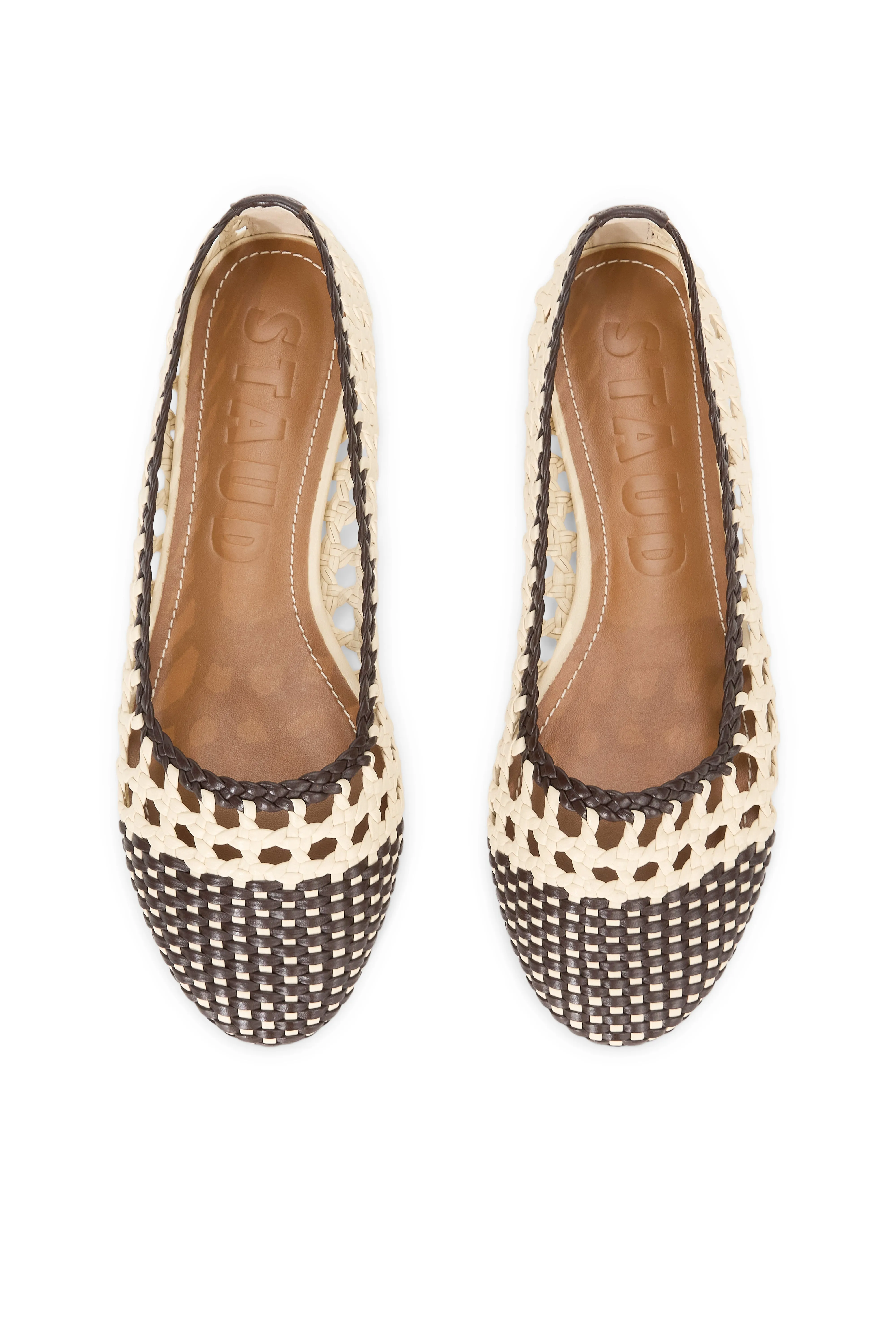 Nell Crochet Ballerina Cream/Espresso