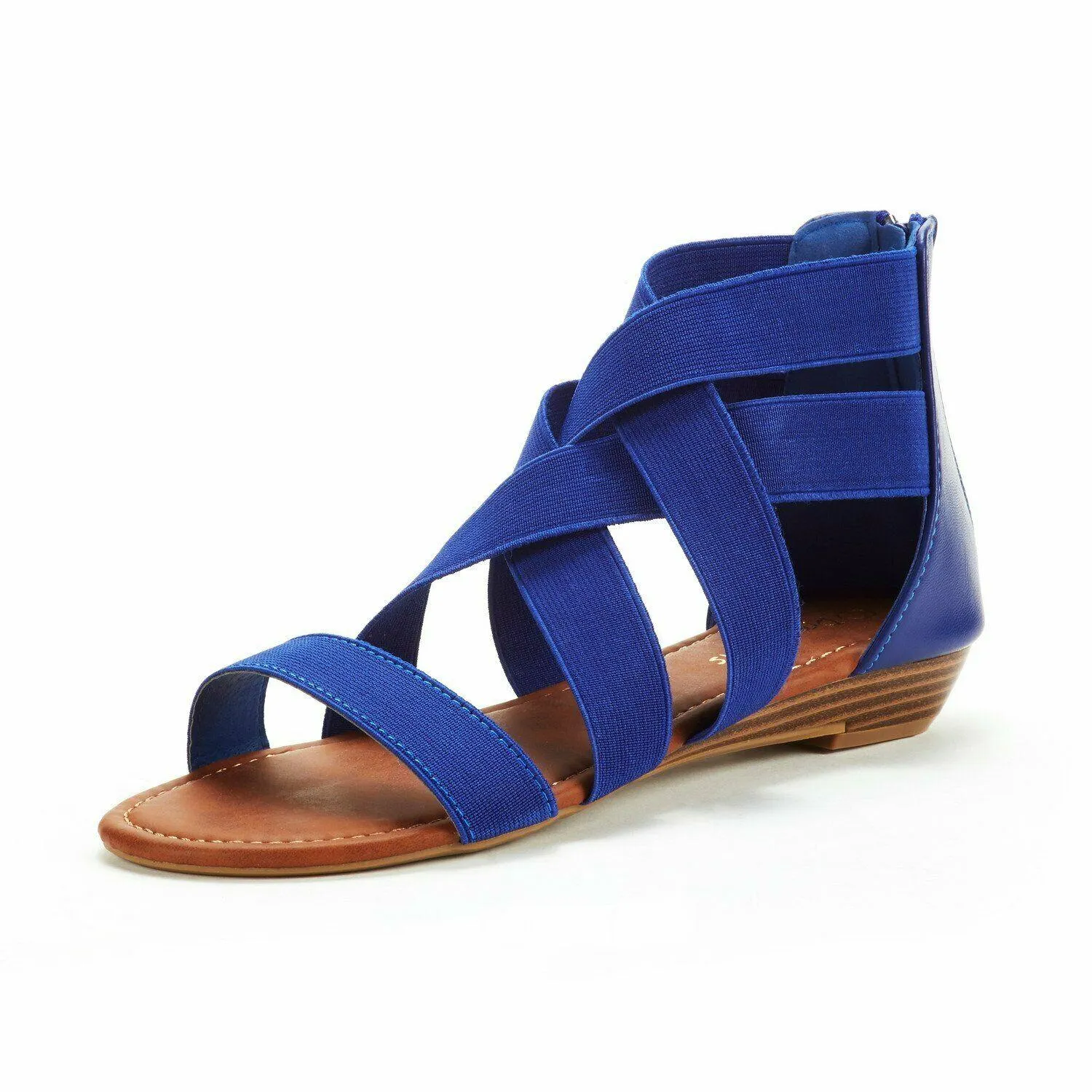 Open Toe Flat Sandals, Flexible Summer Gladiator Shoes for Women
