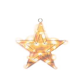 Star-Shaped 25L LED Decorative Hanging Light - Warm White