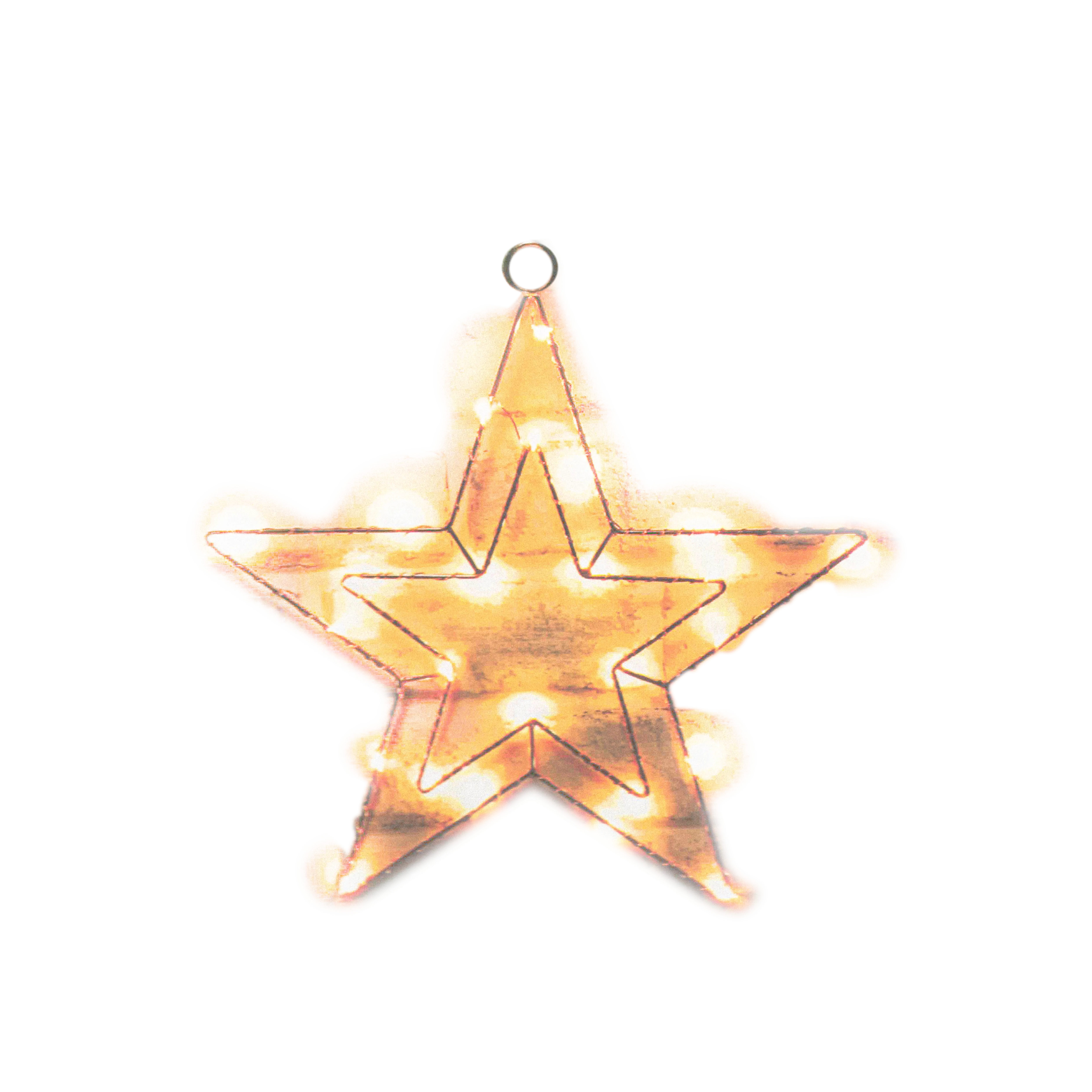 Star-Shaped 25L LED Decorative Hanging Light - Warm White
