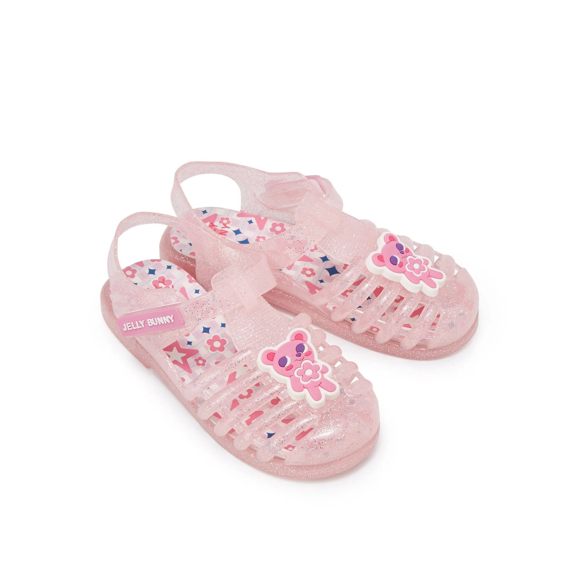 Unicorn The Star Flat Sandals For Girls Dark Pink